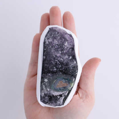 Uruguay Amethyst Clusters with "Eyes" Flat of 10 - Expert Wholesale and Supplier of Wholesale Crystals & Bulk Gemstones, ["Amethyst","Clusters","Eyes Amethyst","Uruguay"]