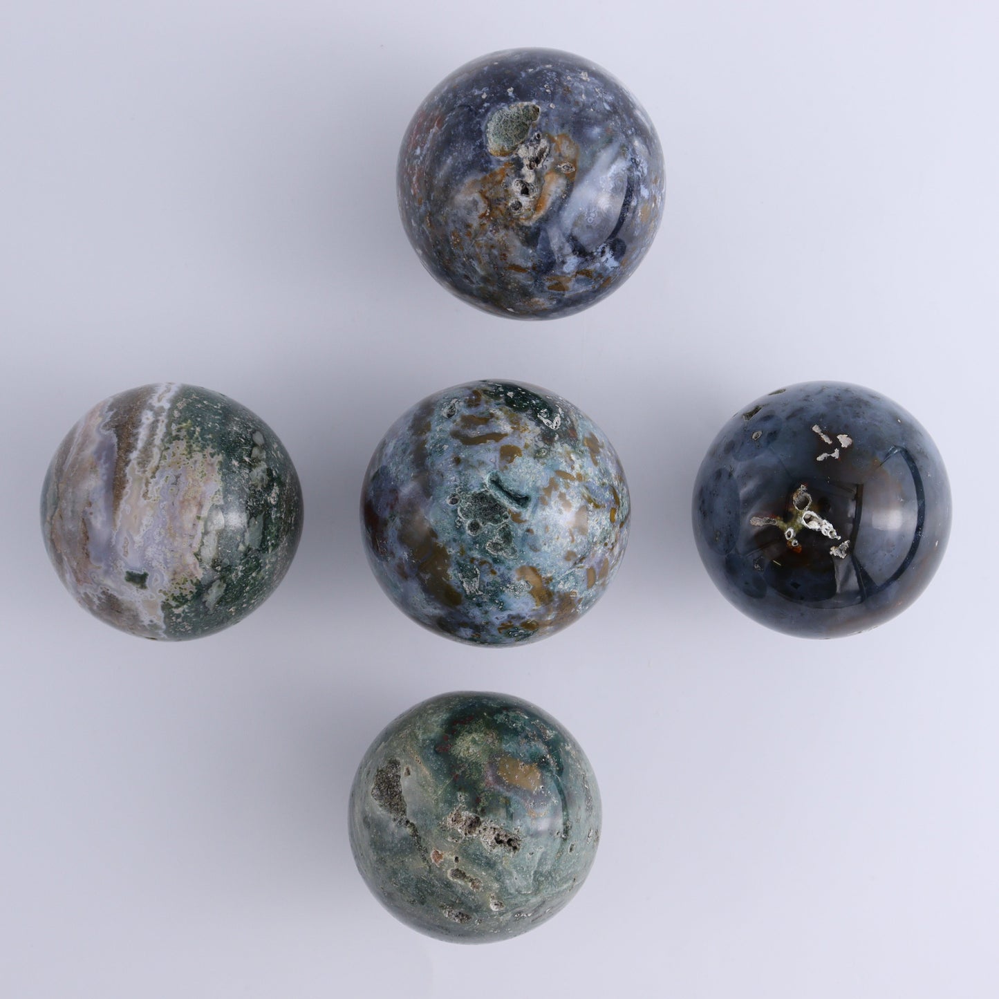 Ocean Jasper Spheres Set of 12 - Expert Wholesale and Supplier of Wholesale Crystals & Bulk Gemstones, ["jasper","Madagascar","Ocean Jasper","Spheres"]