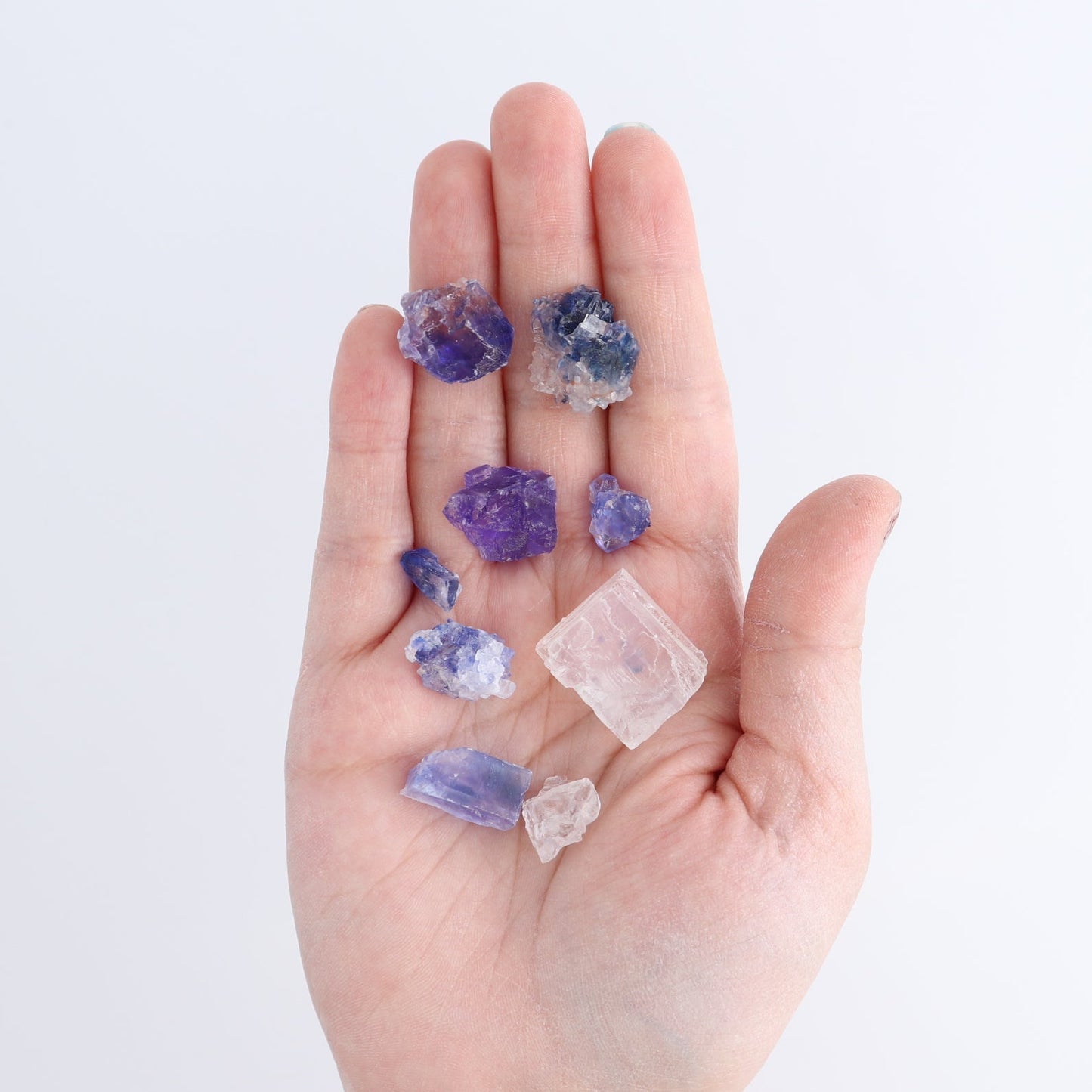 Canadian Blue Halite Rough Set of 17