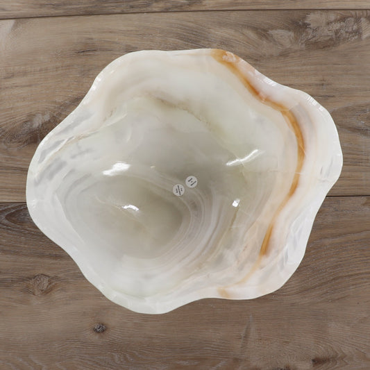 Mexican Onyx/Calcite Bowl 11" - Expert Wholesale and Supplier of Wholesale Crystals & Bulk Gemstones, ["Bowls","Calcite","Mexico","onyx"]