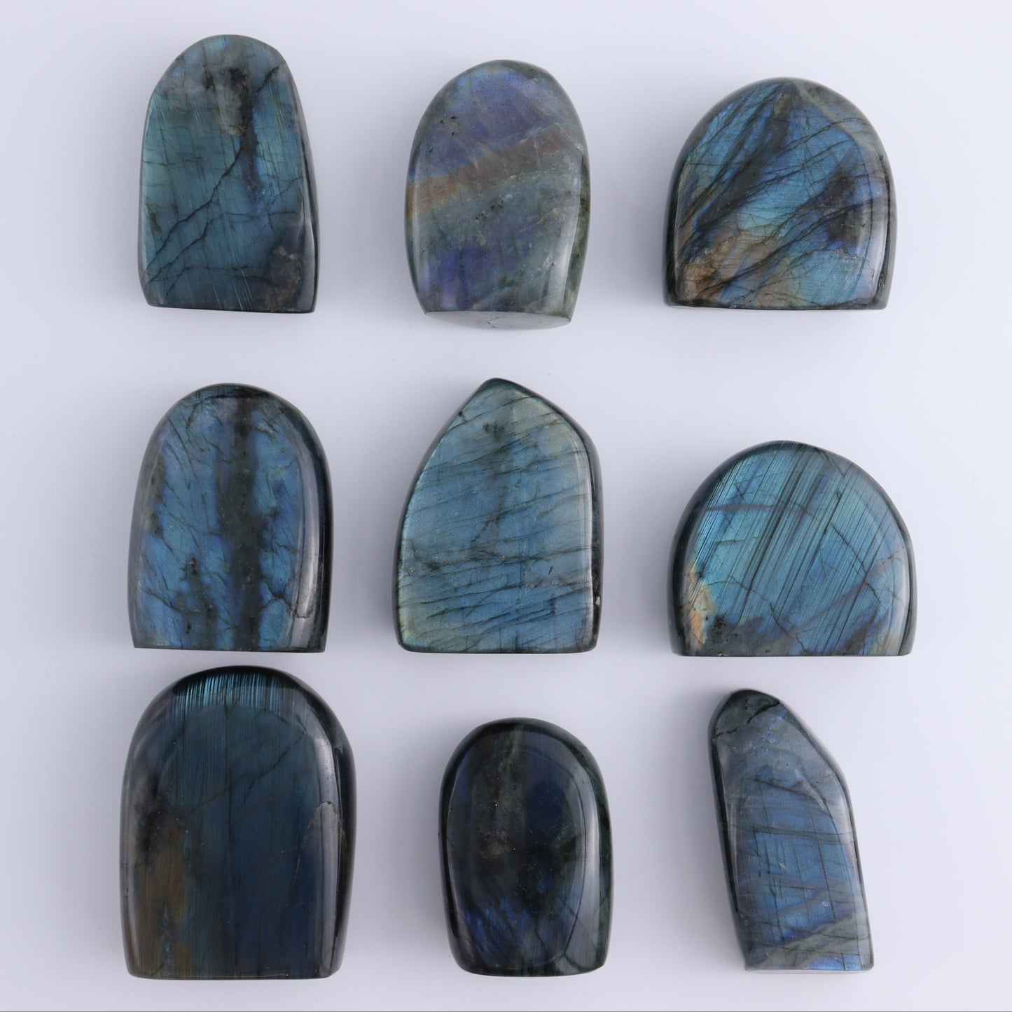 Labradorite Freeform Set of 9 - Expert Wholesale and Supplier of Wholesale Crystals & Bulk Gemstones, ["Freeforms","Labradorite","Madagascar"]