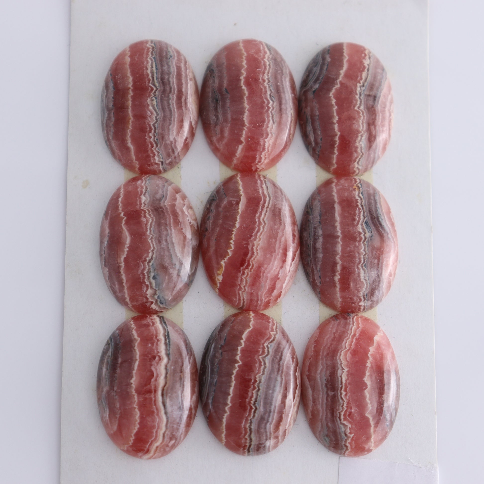 Rhodocrosite Cabs Set of 9 - Expert Wholesale and Supplier of Wholesale Crystals & Bulk Gemstones, ["Cabs","Rhodochrosite"]