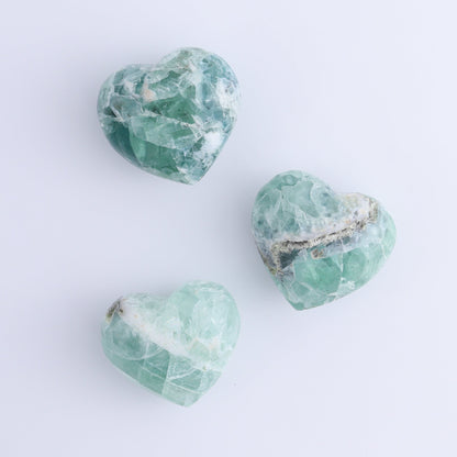 Fluorite Hearts Set of 7 - Expert Wholesale and Supplier of Wholesale Crystals & Bulk Gemstones, ["Fluorite","Hearts","Mexico"]