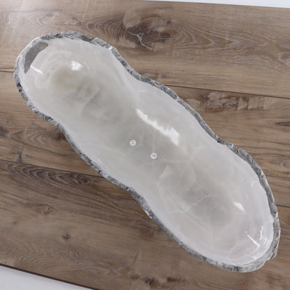 Mexican Onyx/Calcite Canoe Bowl - Expert Wholesale and Supplier of Wholesale Crystals & Bulk Gemstones, ["Bowls","Calcite","canoe","Mexico","onyx"]