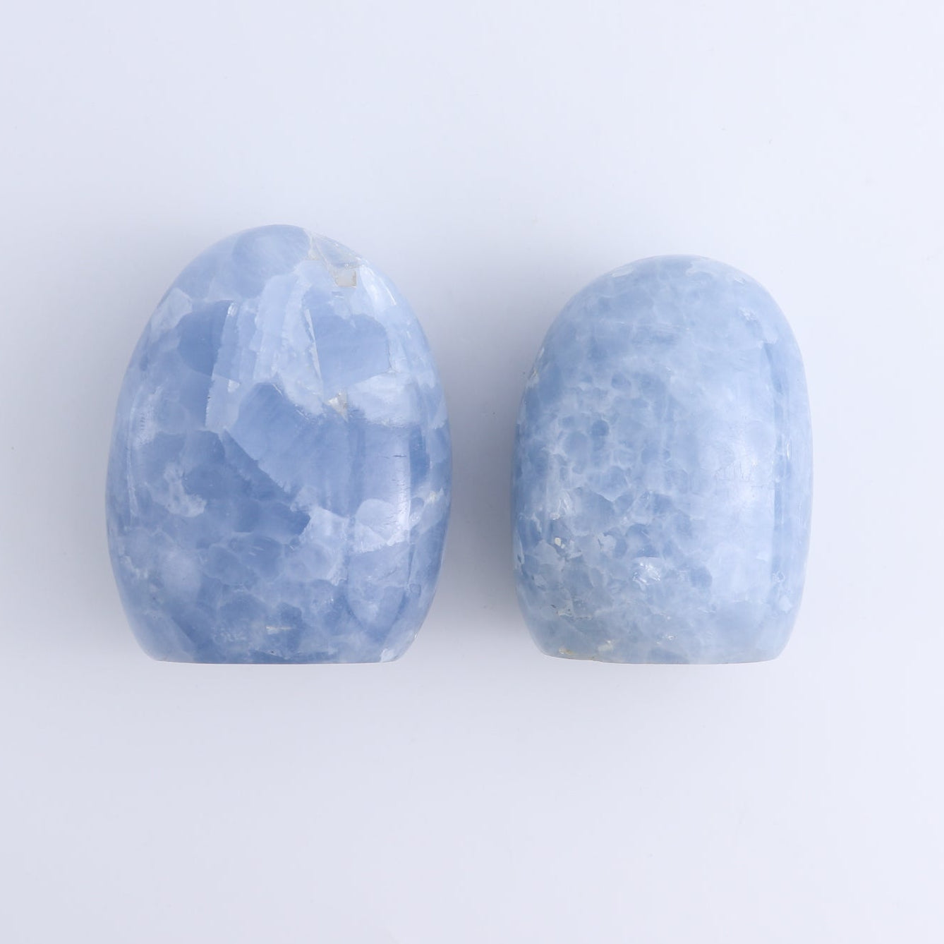 Blue Calcite Freeforms Set of 8