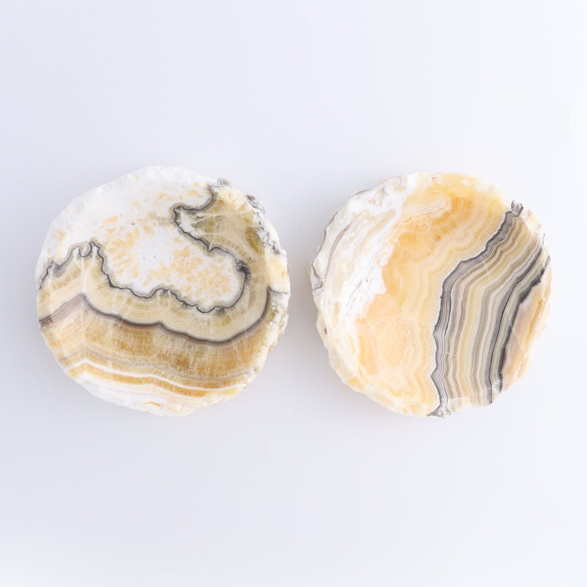 One Mexican Onyx/Calcite White & Yellow Zebra Rustic Bowl - Expert Wholesale and Supplier of Wholesale Crystals & Bulk Gemstones, ["bowl","Calcite","Catalog Onyx","Decorative Dish","Mexico","onyx"]