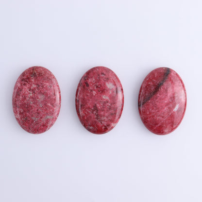 Thulite Palm Stones Set of 3