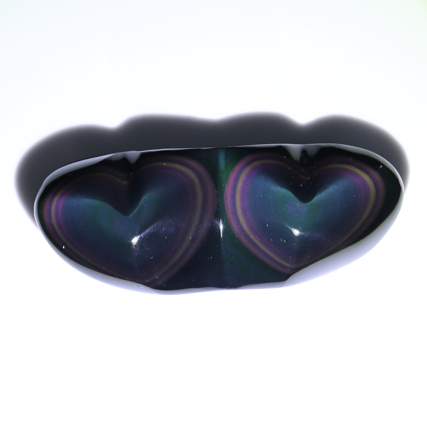 Rainbow Obsidian Heart Pairs Set of 8 - Expert Wholesale and Supplier of Wholesale Crystals & Bulk Gemstones, ["Hearts","Mexico","Rainbow Obsidian"]