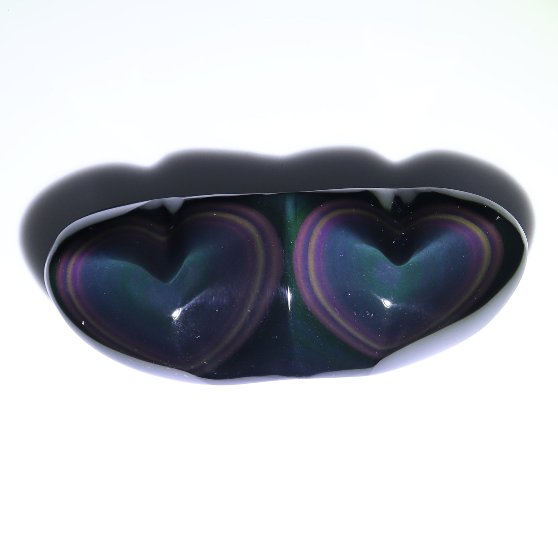 Rainbow Obsidian Heart Pairs Set of 8 - Expert Wholesale and Supplier of Wholesale Crystals & Bulk Gemstones, ["Hearts","Mexico","Rainbow Obsidian"]