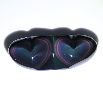 Rainbow Obsidian Heart Pairs Set of 8 - Expert Wholesale and Supplier of Wholesale Crystals & Bulk Gemstones, ["Hearts","Mexico","Rainbow Obsidian"]