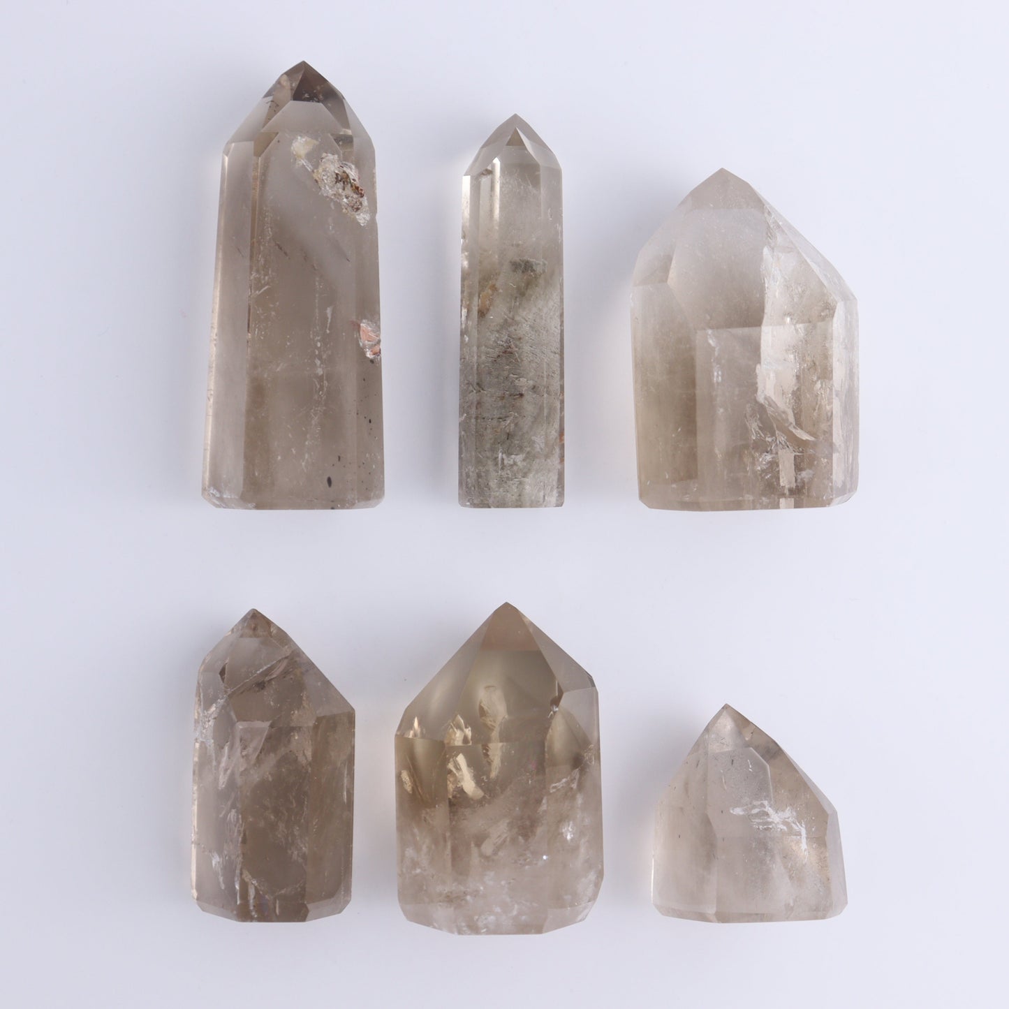 Garden Quartz Towers Set of 5 - Expert Wholesale and Supplier of Wholesale Crystals & Bulk Gemstones, ["Brazil","Garden Quartz","Quartz","Towers"]