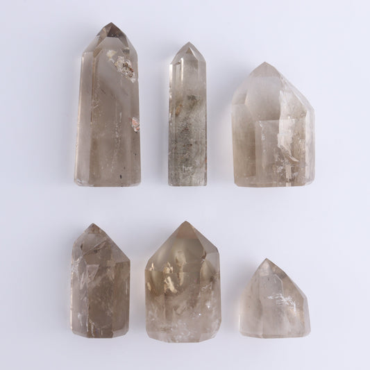 Garden Quartz Towers Set of 5 - Expert Wholesale and Supplier of Wholesale Crystals & Bulk Gemstones, ["Brazil","Garden Quartz","Quartz","Towers"]