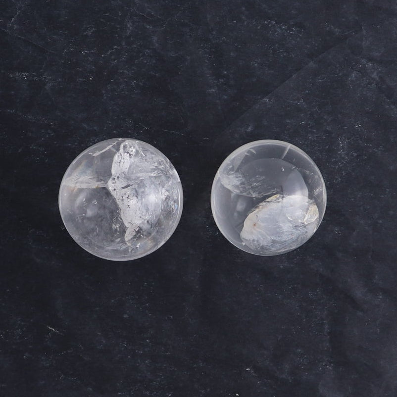 Clear Quartz Spheres Set of 8