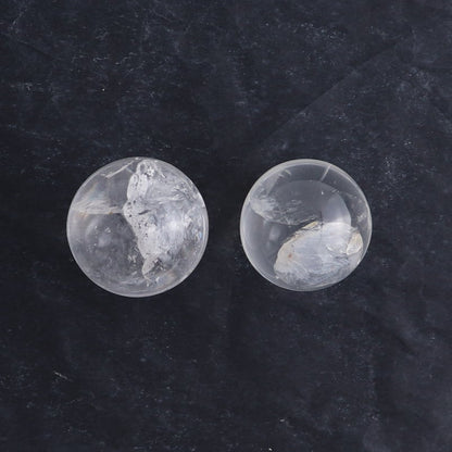 Clear Quartz Spheres Set of 8