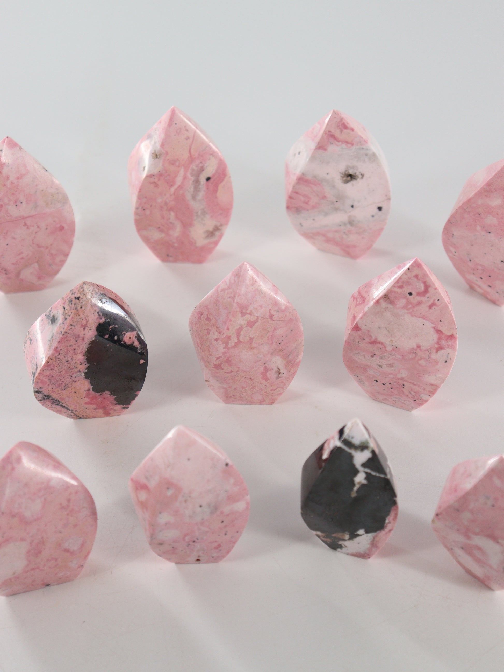 Rhodonite Flames Set of 11 - Expert Wholesale and Supplier of Wholesale Crystals & Bulk Gemstones, []