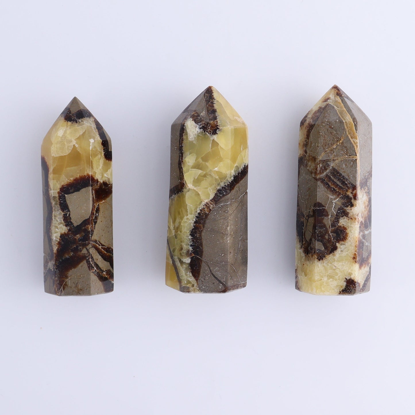 Septarian Towers Set of 9 - Expert Wholesale and Supplier of Wholesale Crystals & Bulk Gemstones, ["Madagascar","Septarian","Towers"]