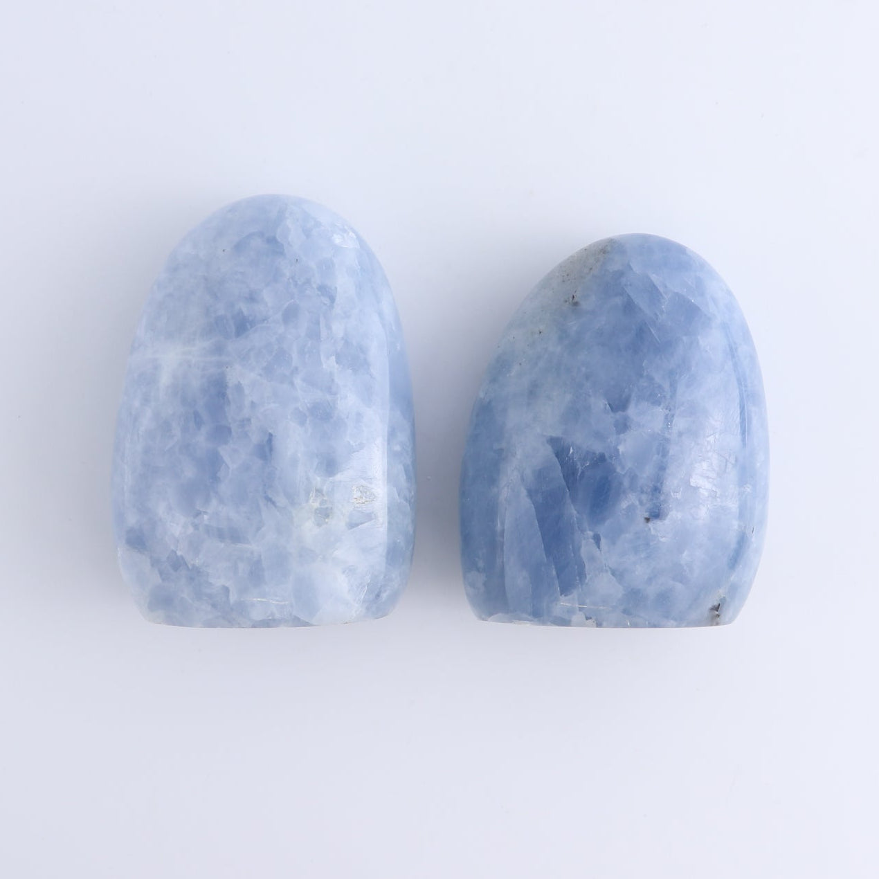 Blue Calcite Freeforms Set of 8