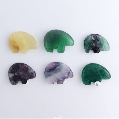 Fluorite Bears set of 6