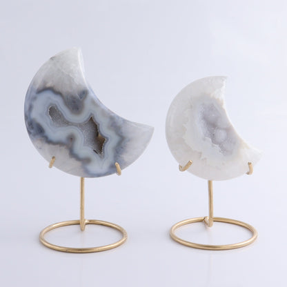 Agate Moons with Stand Set of 6 - Expert Wholesale and Supplier of Wholesale Crystals & Bulk Gemstones, ["Agate","Brazil","moons"]