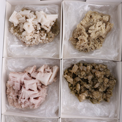 Trona ps. After Halite and Halite from Owens Lake Set of 6 - Expert Wholesale and Supplier of Wholesale Crystals & Bulk Gemstones, ["Halite","halite on trona","United States"]