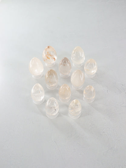 Clear Quartz Eggs Set of 12 - Expert Wholesale and Supplier of Wholesale Crystals & Bulk Gemstones, []
