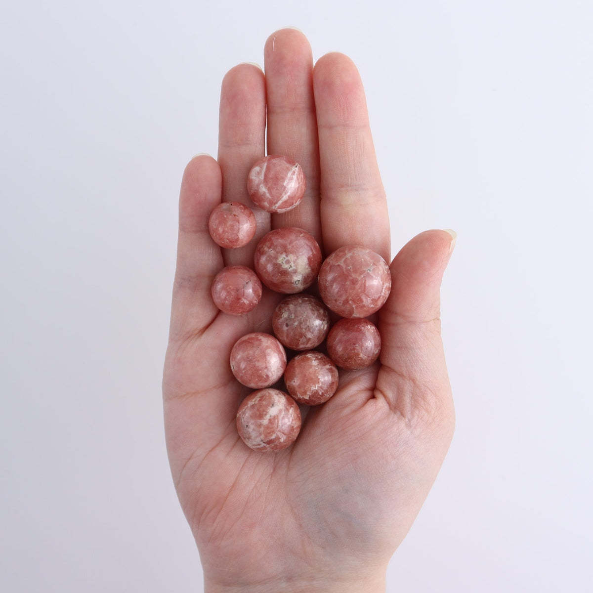 Rhodochrosite Spheres Set of 10