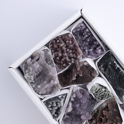 Uruguay Amethyst Clusters with Formations Flat of 13 - Expert Wholesale and Supplier of Wholesale Crystals & Bulk Gemstones, ["Amethyst","Clusters","Formations","Uruguay"]