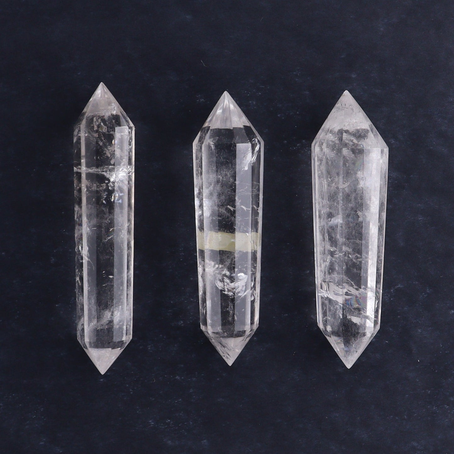 Quartz Faceted Double Points Set of 12 - Expert Wholesale and Supplier of Wholesale Crystals & Bulk Gemstones, ["Brazil","Clear Quartz","close_50","Mixed Carvings","Quartz"]