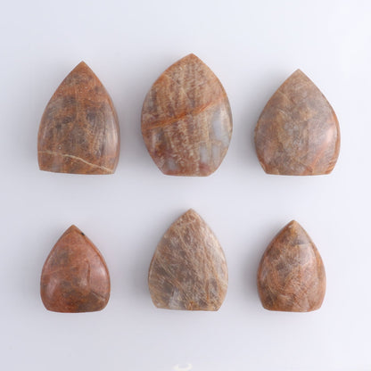 Peach Moonstone Freeform Set of 6