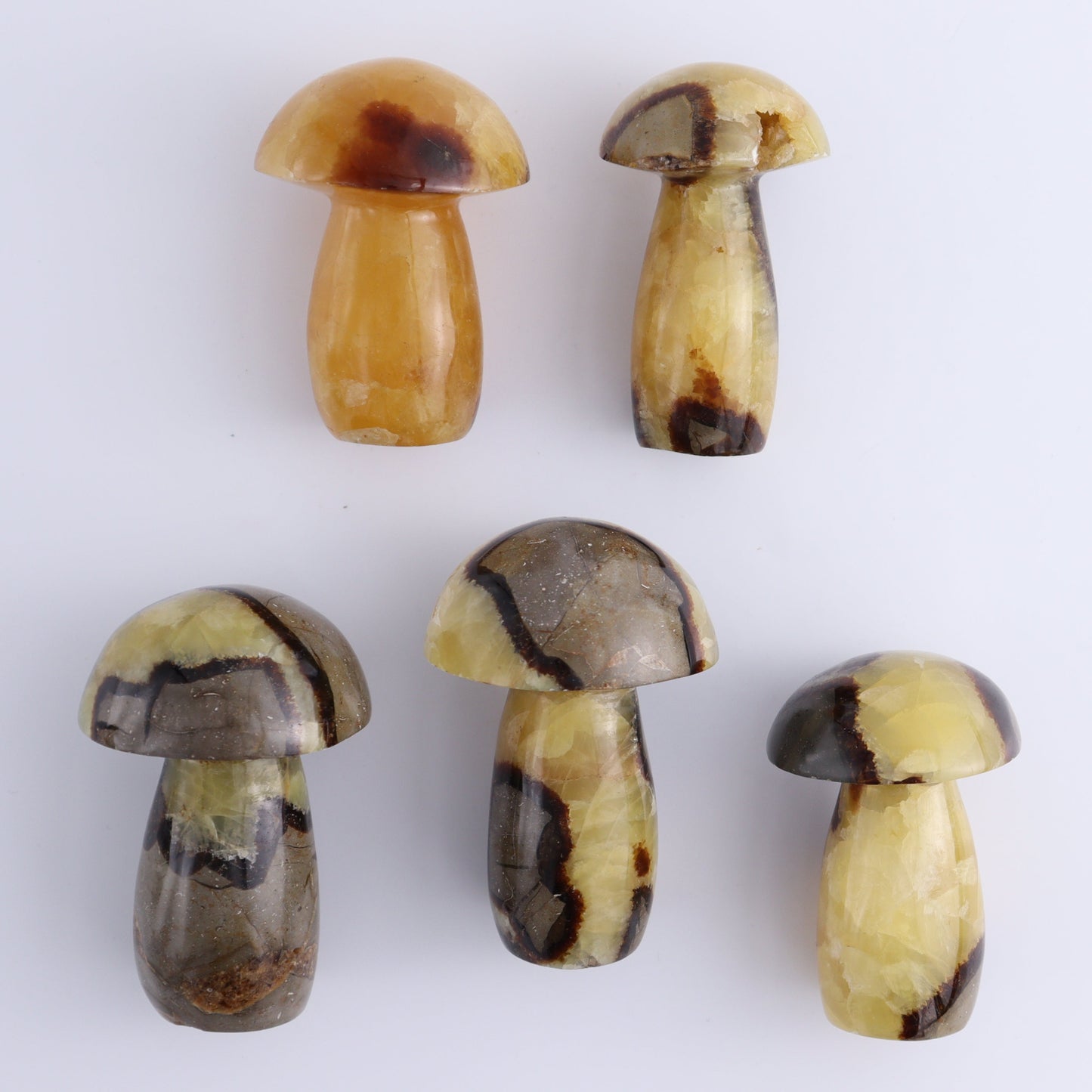 Septarian Mushrooms Set of 13 - Expert Wholesale and Supplier of Wholesale Crystals & Bulk Gemstones, ["Mushrooms","Septarian"]