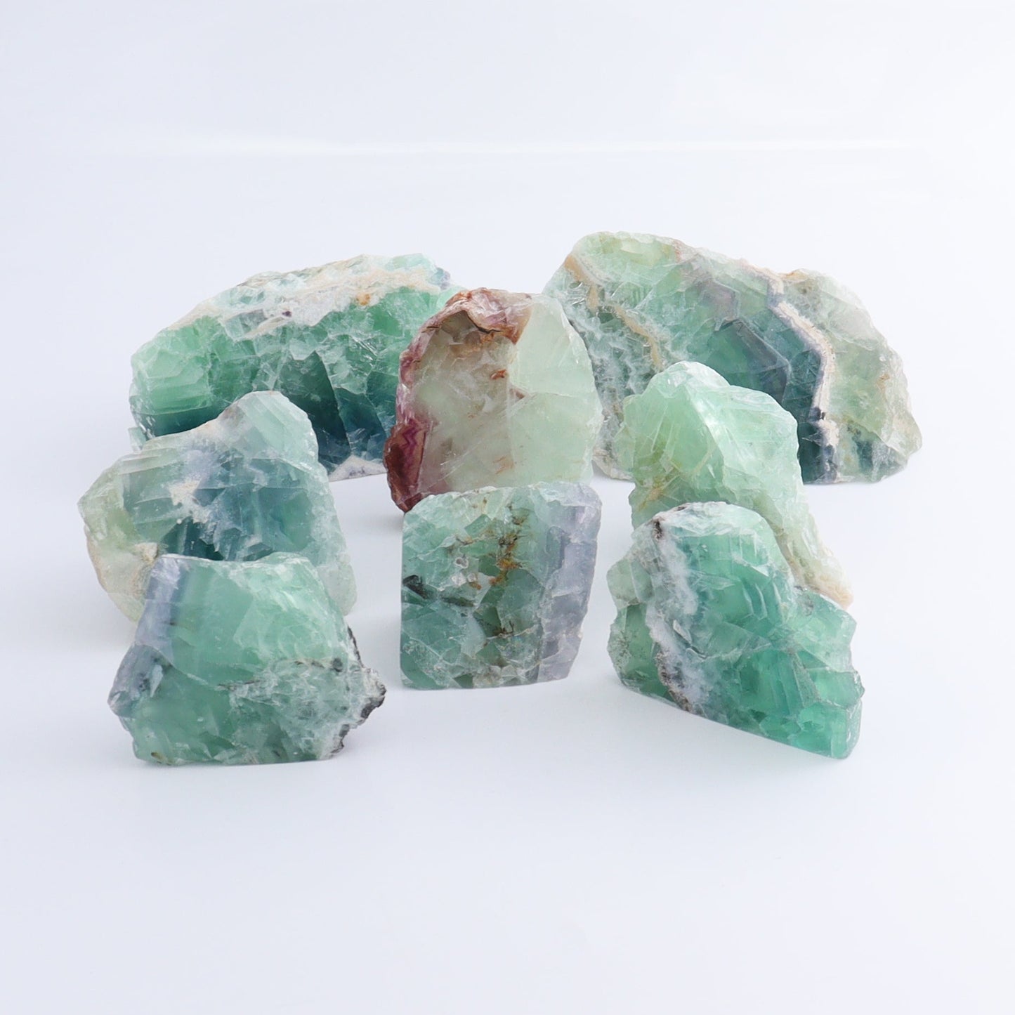 Fluorite Face Polished Set of 8 - Expert Wholesale and Supplier of Wholesale Crystals & Bulk Gemstones, ["Face Polished","Fluorite","Mexico"]