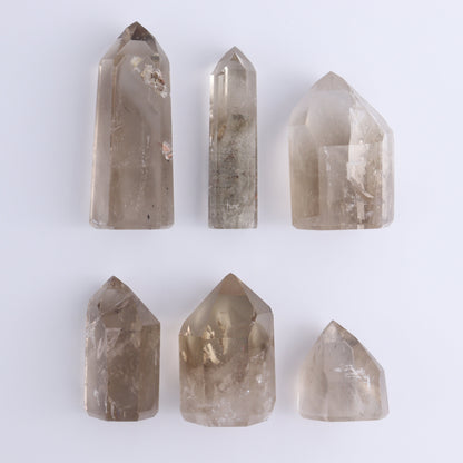Garden Quartz Towers Set of 5 - Expert Wholesale and Supplier of Wholesale Crystals & Bulk Gemstones, ["Brazil","Garden Quartz","Quartz","Towers"]