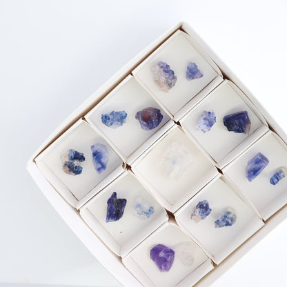 Canadian Blue Halite Rough Set of 17