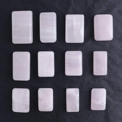 Pink Mangano Calcite Rectangles Set of 12
