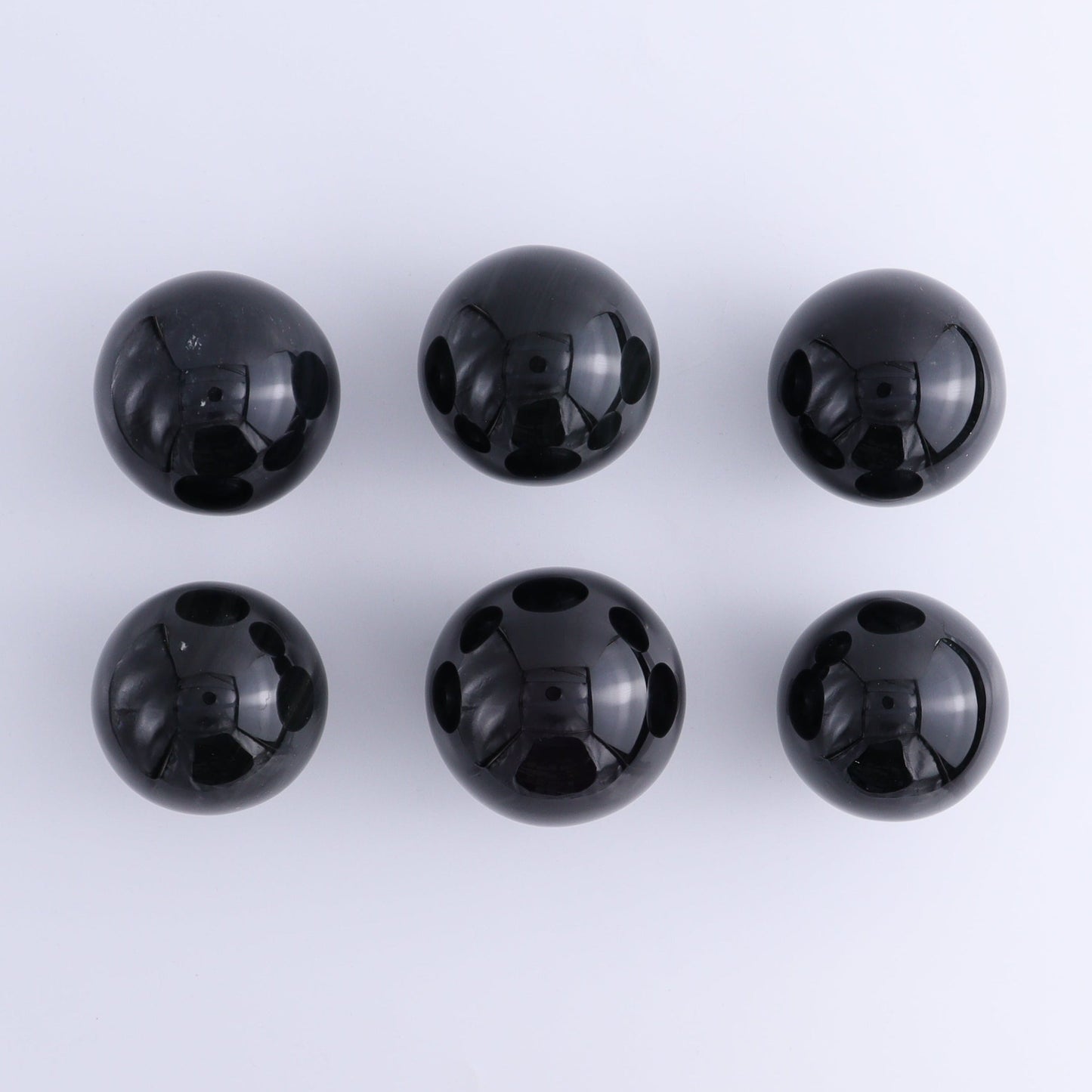 Obsidian Spheres Set of 6 - Expert Wholesale and Supplier of Wholesale Crystals & Bulk Gemstones, ["Mexico","Obsidian","Spheres"]