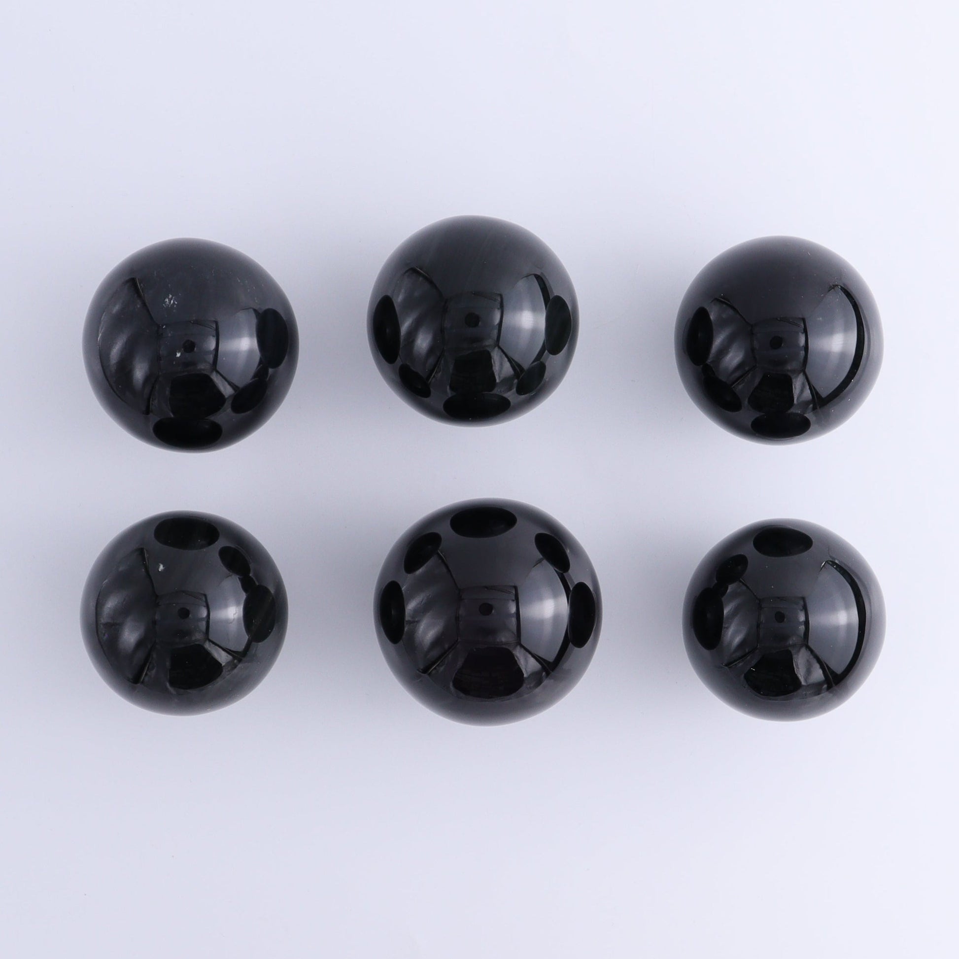 Obsidian Spheres Set of 6 - Expert Wholesale and Supplier of Wholesale Crystals & Bulk Gemstones, ["Mexico","Obsidian","Spheres"]