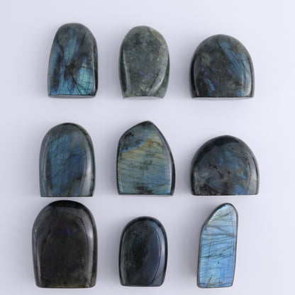 Labradorite Freeform Set of 9 - Expert Wholesale and Supplier of Wholesale Crystals & Bulk Gemstones, ["Freeforms","Labradorite","Madagascar"]