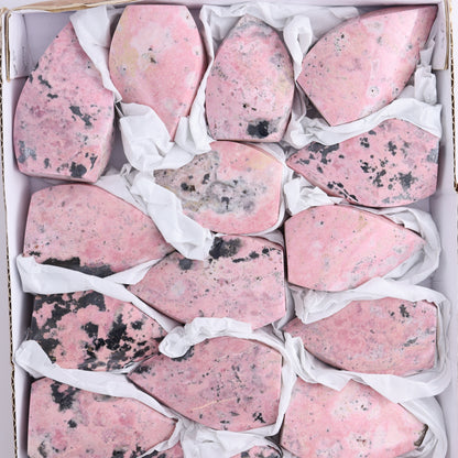 Rhodonite Flames Set of 20 - Expert Wholesale and Supplier of Wholesale Crystals & Bulk Gemstones, ["flames","Peru","Rhodonite"]