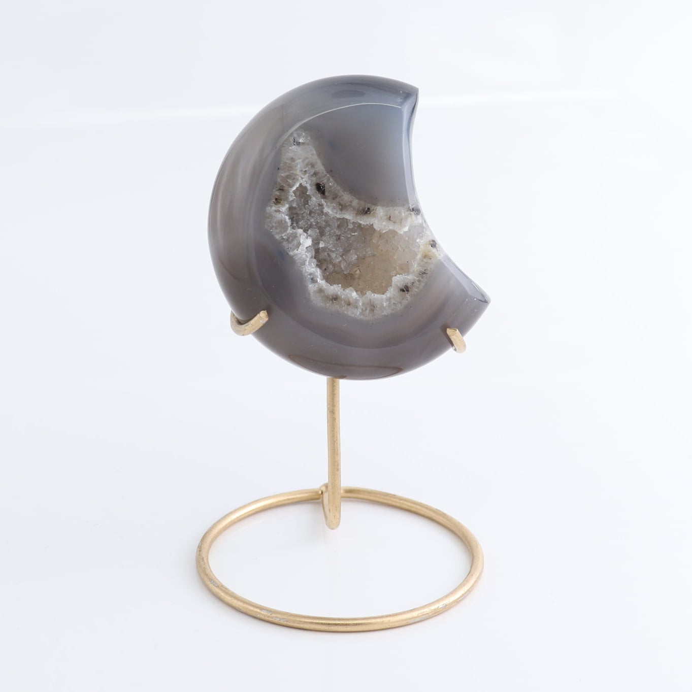 Agate Moons with Stand Set of 5