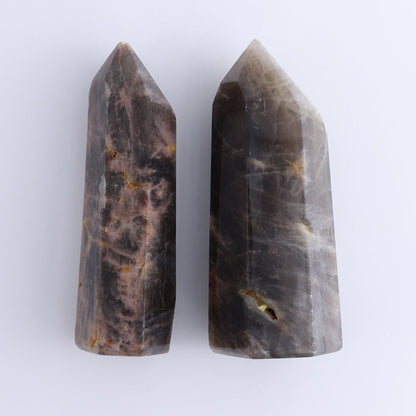 Imperfect Black Moonstone Towers Set of 6 - Expert Wholesale and Supplier of Wholesale Crystals & Bulk Gemstones, ["Black Moonstone","Moonstone","Towers"]
