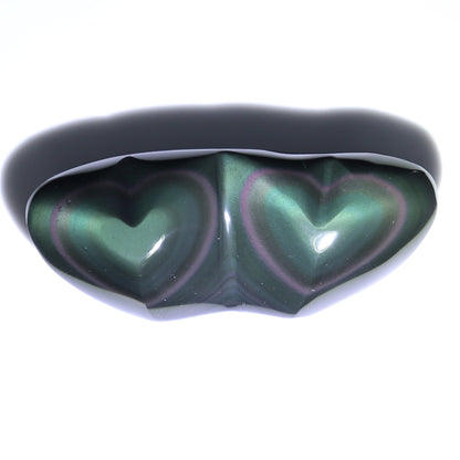 Rainbow Obsidian Heart Pairs Set of 8 - Expert Wholesale and Supplier of Wholesale Crystals & Bulk Gemstones, ["Hearts","Mexico","Rainbow Obsidian"]