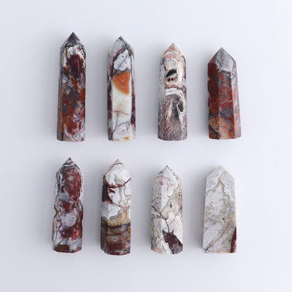 Crazy Lace Agate Towers Set of 8