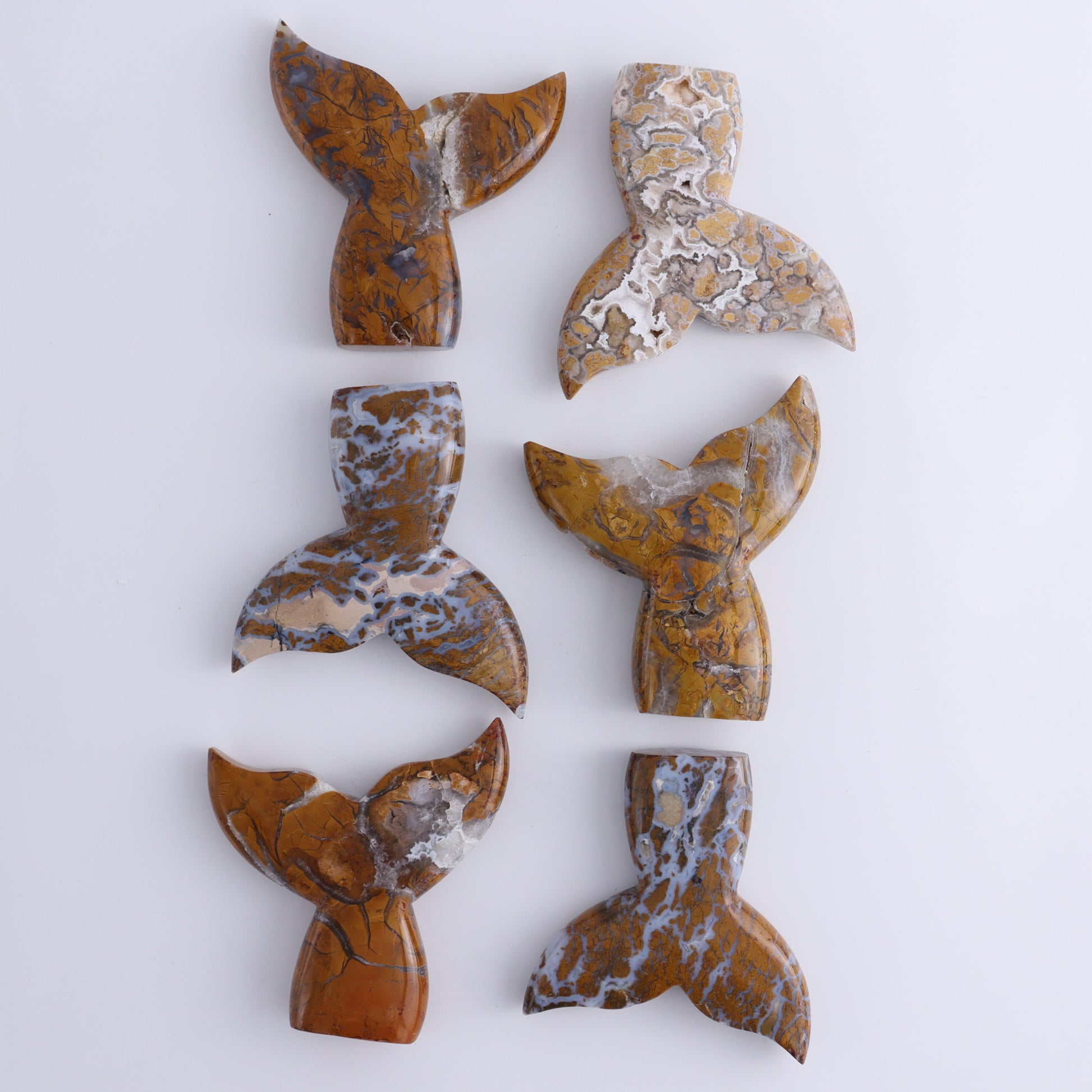 Brecciated Jasper Mermaid Tail Set of 6 - Expert Wholesale and Supplier of Wholesale Crystals & Bulk Gemstones, ["Brecciated Jasper","Indonesia","Mermaid Tail"]