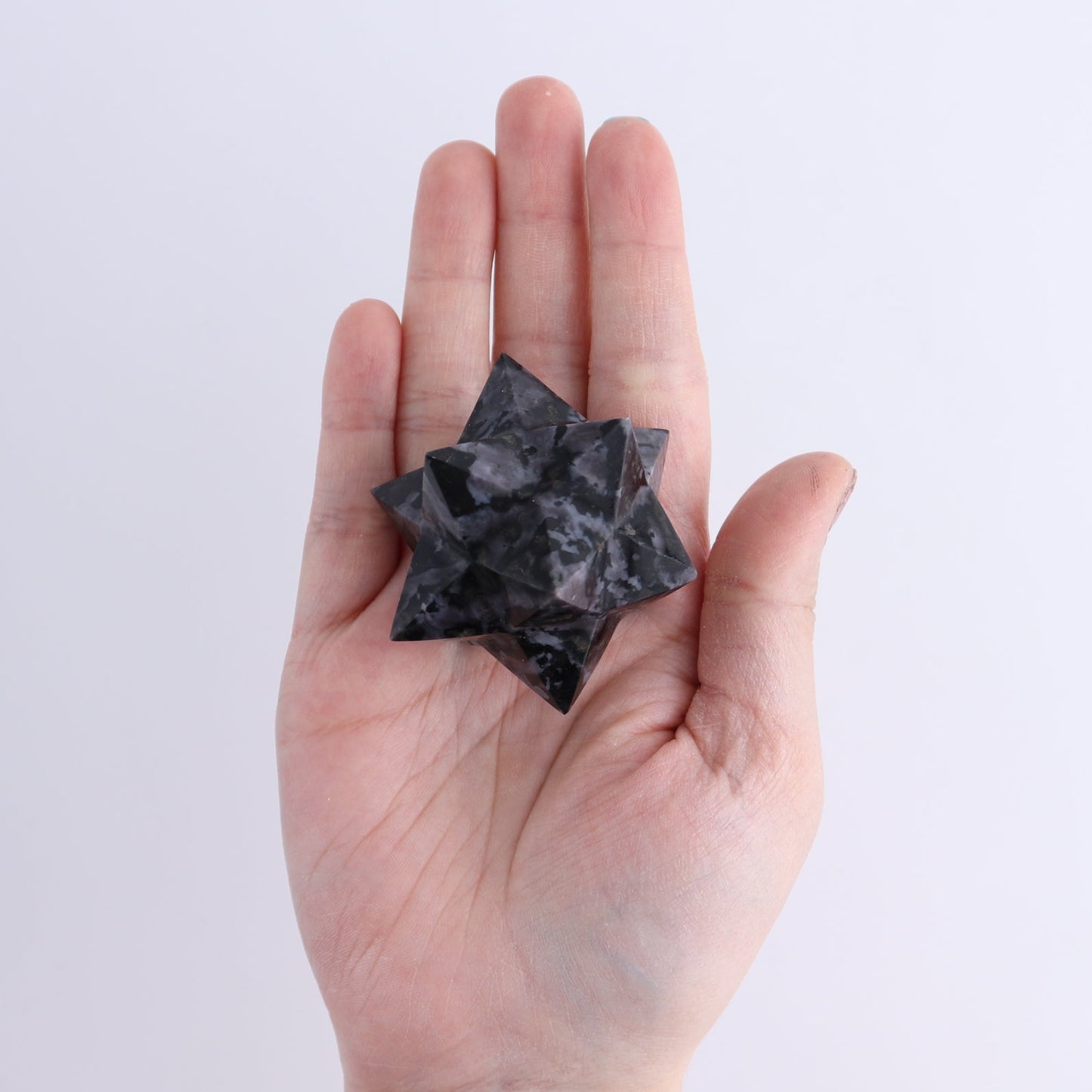 Indigo Gabbro Stars Set of 19 & 1 Cut Base Star - Expert Wholesale and Supplier of Wholesale Crystals & Bulk Gemstones, ["Indigo Gabbro"]