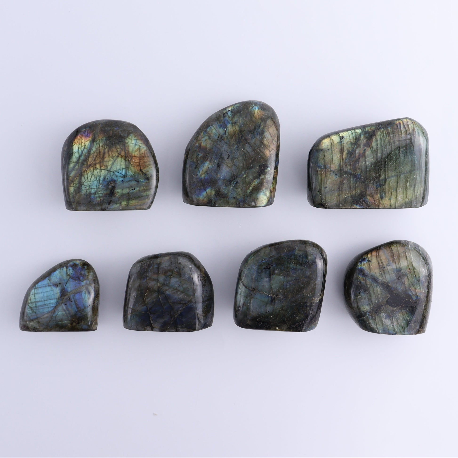 Labradorite Freeform Set of 7 - Expert Wholesale and Supplier of Wholesale Crystals & Bulk Gemstones, ["Freeforms","Labradorite","Madagascar"]
