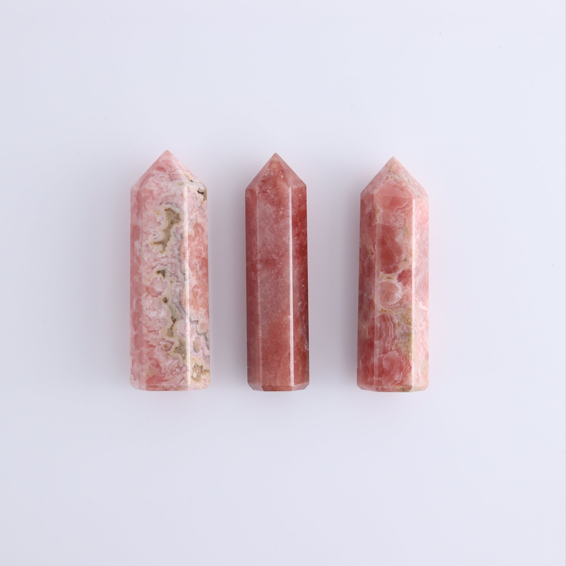 Rhodochrosite Towers Set of 5 - Expert Wholesale and Supplier of Wholesale Crystals & Bulk Gemstones, ["Argentina","Rhodochrosite","Towers"]