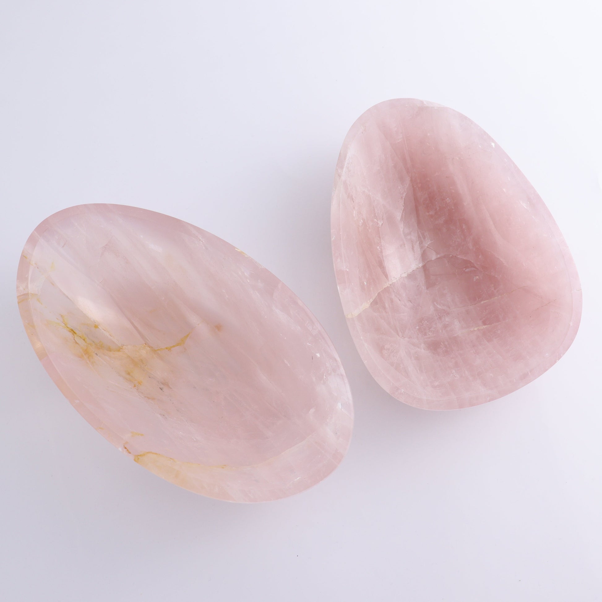 Rose Quartz Bowls Set of 2 - Expert Wholesale and Supplier of Wholesale Crystals & Bulk Gemstones, ["Bowls","Rose Quartz"]