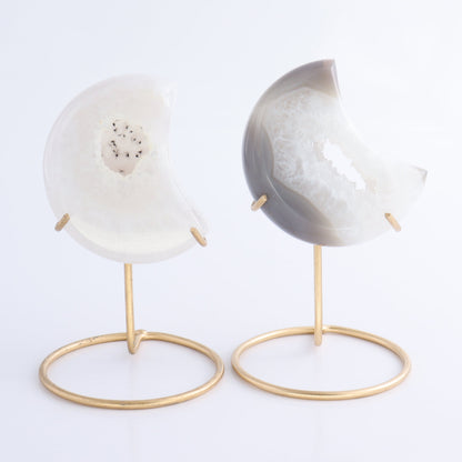 Agate Moons with Stand Set of 8 - Expert Wholesale and Supplier of Wholesale Crystals & Bulk Gemstones, ["Agate","Brazil","moons"]