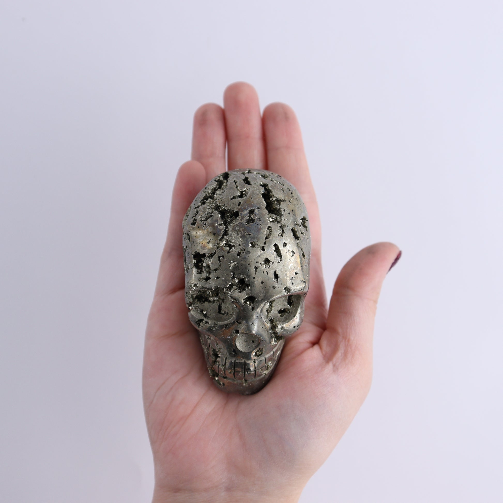 Pyrite Skulls Set of 5 - Expert Wholesale and Supplier of Wholesale Crystals & Bulk Gemstones, ["Hearts","Peru","Pyrite"]