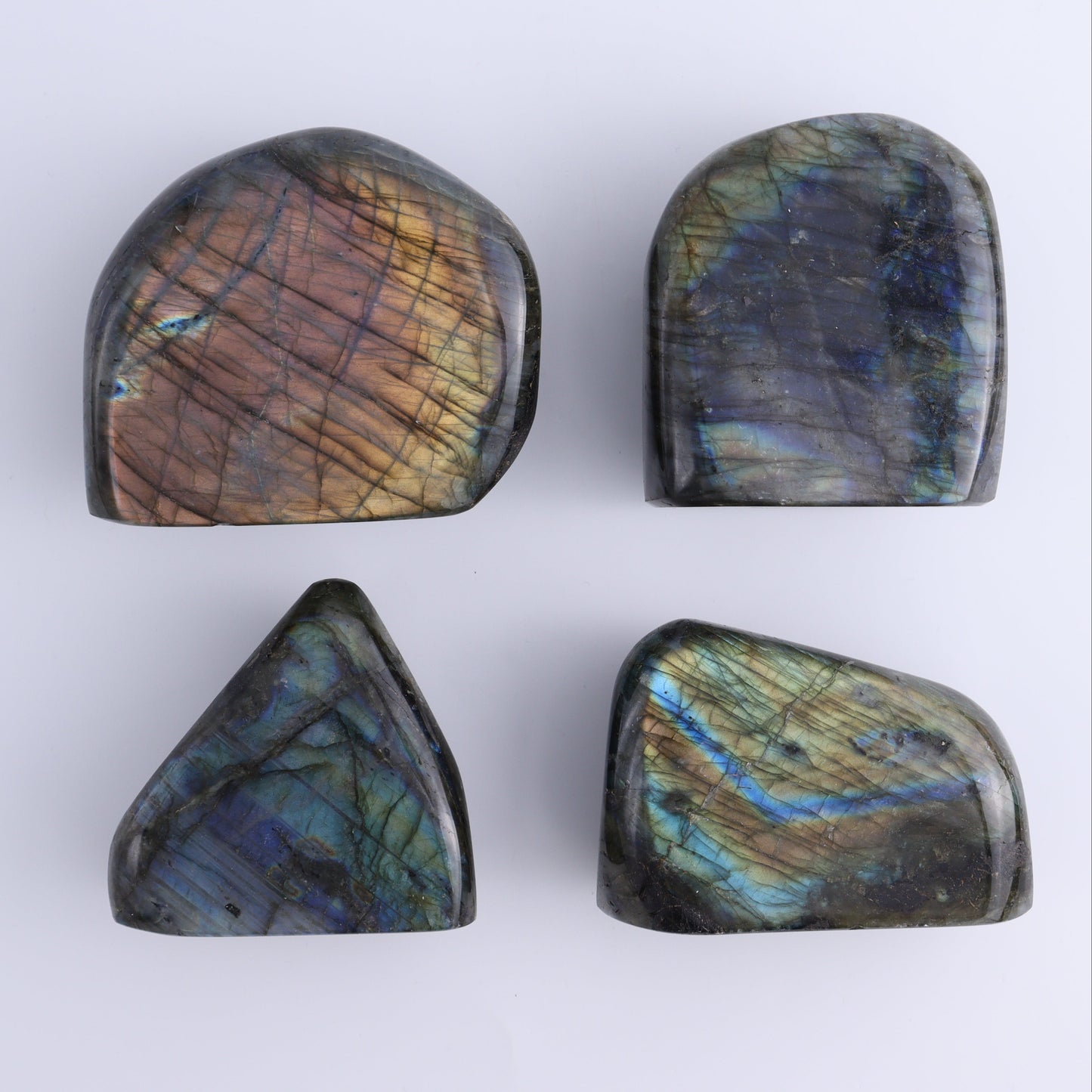 Labradorite Freeform Set of 4 - Expert Wholesale and Supplier of Wholesale Crystals & Bulk Gemstones, ["Freeforms","Labradorite","Madagascar"]